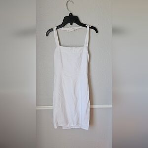 Abercrombie & Fitch White Backless Midi Dress